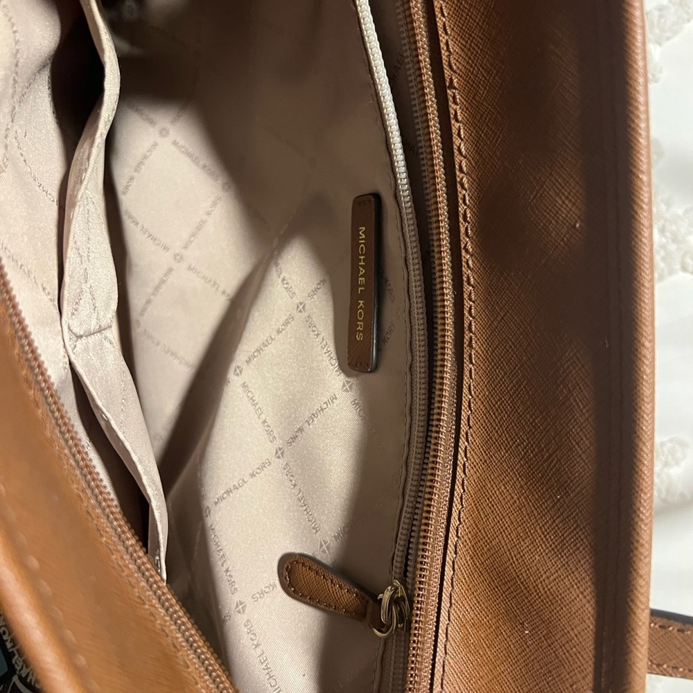Michael Kors Brown Tote with Colorful Patches - Picture 8 of 13